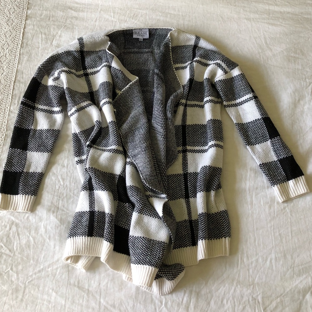 Black and white cardigan